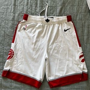 Toronto raptors white and red a Nike basketball shorts